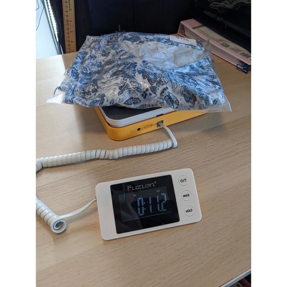 Garnet Hill Midi Dress Womens Large Blue Floral Tiered V Neck Gauzy Oversized - Picture 8 of 9